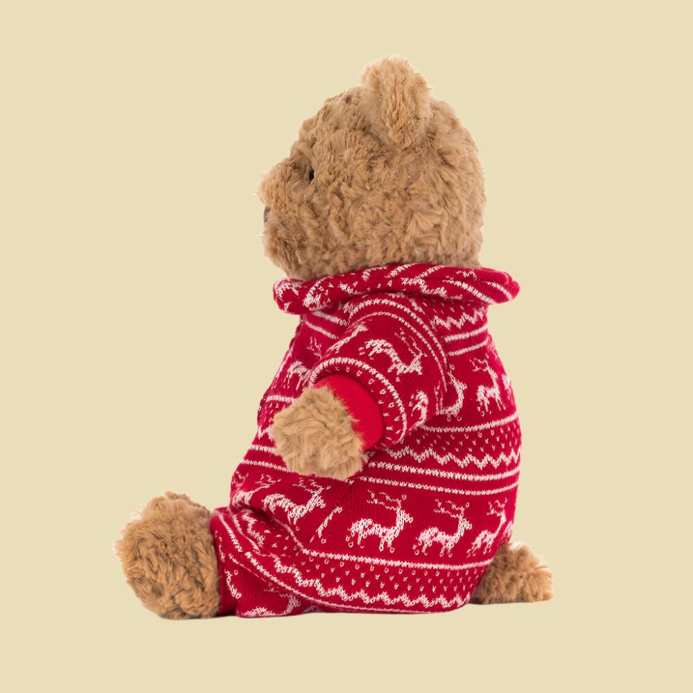 jellycat Bartholomew Bear Winter Pyjamas 1